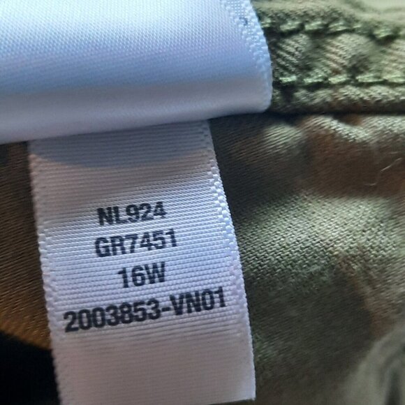 Madewell Cargo Pants Womens 16W Olive Low Slung Slouch Straight Utility Military - Picture 9 of 13